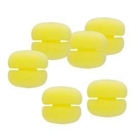 F Fityle Sponge Curler Hair Curler Curling Tool Bangs Roller 2 Colors 6 Pieces Yellow