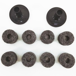 2 Set Drum Stand Sleeves Pads, 16 Pcs Cymbal Felts and 4 Pcs Sleeves Set for Most Drum Set (Black+Grey)