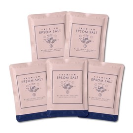 Epsom Salt Domestic Magnesium Sulfate 3.5 oz (100 g), 5 Bags, 17.6 oz (500 g), No Wrapping, Petite Gift, Bath Salt, Bath Salt, Moisturizing, Bath Cosmetics