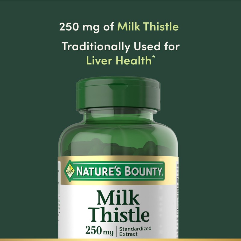 Nature's Bounty Milk Thistle Capsules, Traditionally Used for Liver Health,