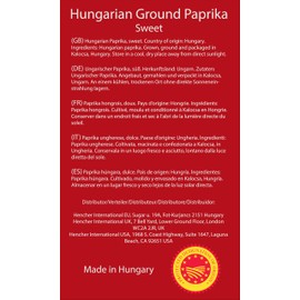 Hungarian Paprika, Sweet (50g) Imported from Kalocsa, Hungary, in Traditional Hungarian Folk Tin Box