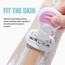 2 Counts Travel Razors for Women, Travel Size Toiletries for Women Skin-Adaptive Design, Travel Shaver for Armpits, Arms, Bikini Area, and Legs