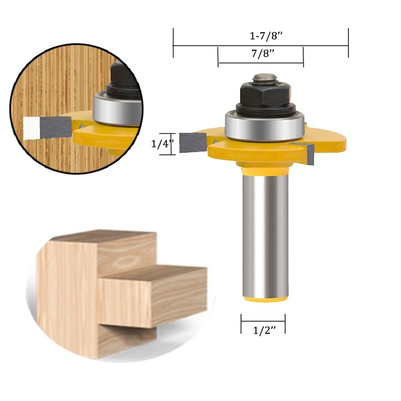 TAIWAIN 1/2" Shank Router Bit 41 PCS Frame Crown Mitered