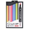 Graph'it Pack of 12 Double Ended Alcohol Based Markers Classic