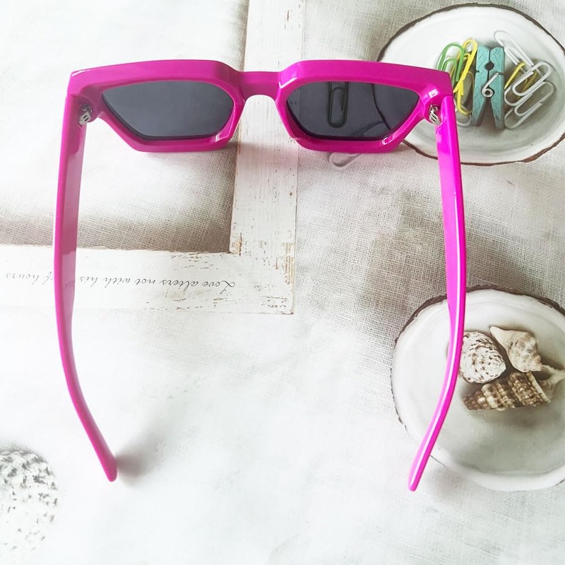 OZPYKAE Men Women Cool Square Sunglasses Thick Frame Sunglasses Rectangle