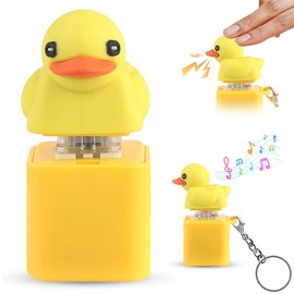 DILYUPE Duckeys Quacking Fidget Toy,1 Stück Duck Quacking Keychain Fidget Spielzeug,Duckeys Keycap Schlüsselanhänger,Quackendes Enten-Zappelspielzeug Lichtern,zur Dekompression Dekoration
