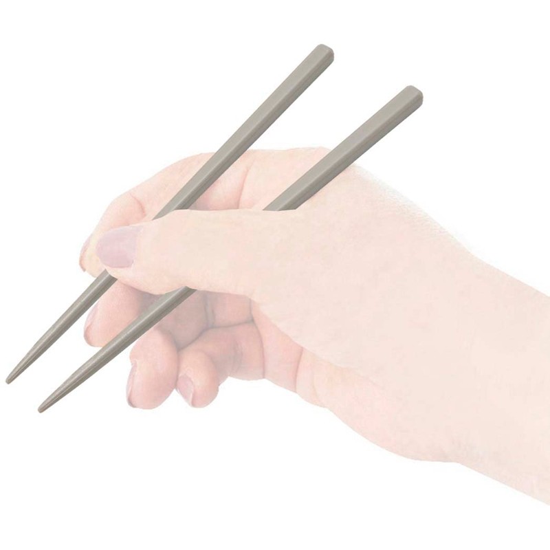 Skater ABC3AG-A Mauve Gray Chopsticks and Case Set, 7.1 inches