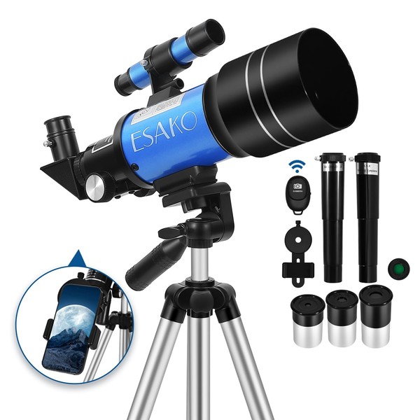 ESAKO Telescope for Kids & Beginners, 70mm Aperture Portable Telescopes