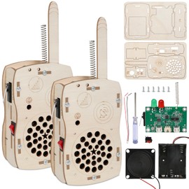 Stem Projects Walkie Talkies Toys for Boys Age 8-12 12-14 Science Kit Building Own DIY Electronics Kit for Kids Science Experiments Kid 9-12 Boy Toys Birthday Gift 8 9 10 11 13 Year Old Teen Girl