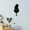 LOVIVER Wagging-Tail Cat Quartz Wall Clock for Decor, Black Cat