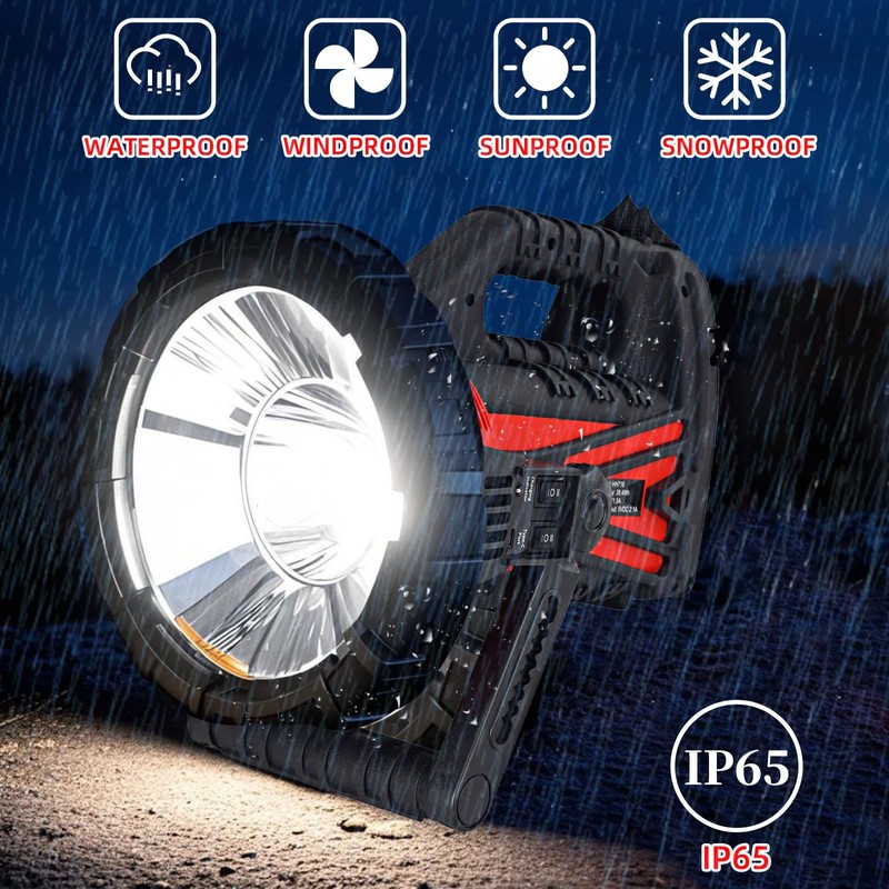 Rechargeable Spotlights Handheld, 10000LM Cool Giant Remote Spotlight for Hunting,