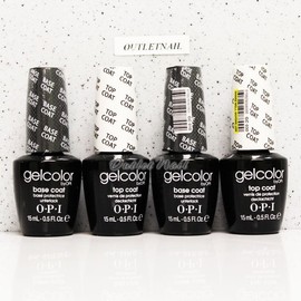 OPI LOT 4 OPI GelColor Soak-Off Gel Color UV LED: 2 BASE + 2 TOP COAT 15ml 0.5oz Set