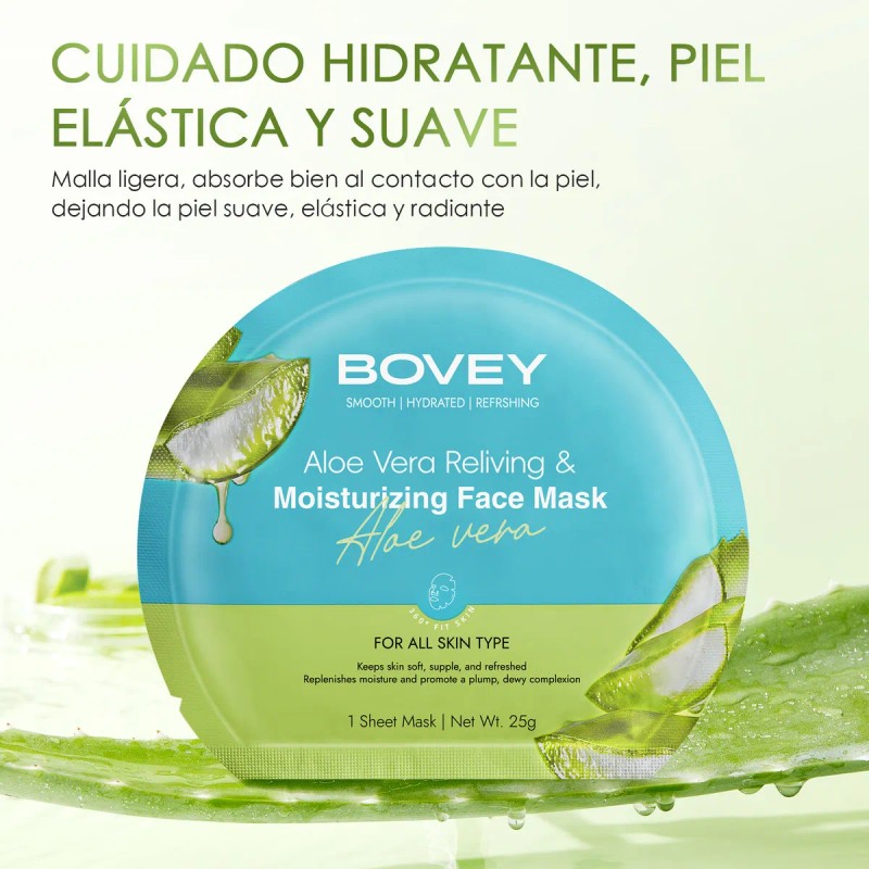 Mascarilla 7pzs Facial Aloe Vera