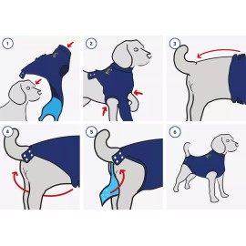 Medical Pet Shirts Dark Blue XLarge Dog Protection after Surgery or Skin Disease