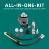 AUTOKAY 62100-81010 Carburetor with Blower Fuel Line Kit for Poulan