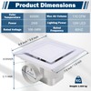 FEITON Square Bathroom Exhaust Fan with LED Light, Adjustable Color