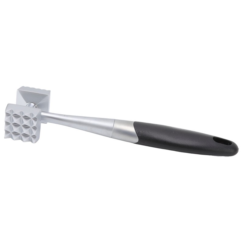 Meat Tenderizer Dual Sided Zinc Alloy Ergonomic Rubber Handle Balanced