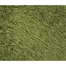 Luvfabrics Alpaca Faux Fur Long Pile Curly Fabric / 60” Wide/Sold by The Yard (Olive)