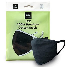Washable & Reusable Cotton Facial Mask(Black-5 Mask) - Face Mask & Coverings(MADE IN KOREA)