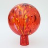 Lauschaer Glas Glass Garden Ball with Granules Tomato Red Height