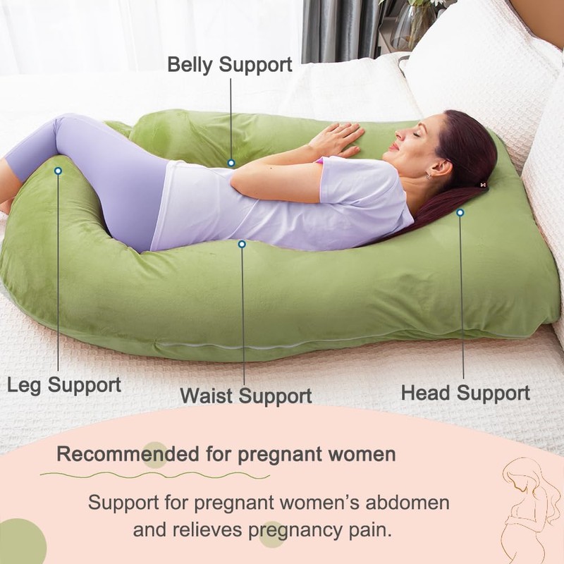 AMCATON 60 Inch Pregnancy Pillow for Sleeping, Extra Large U