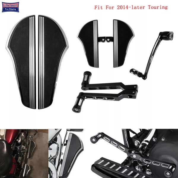 HDBUBALUS Defiance Floorboards Footpegs Brake Arm Shifter Lever Fit For