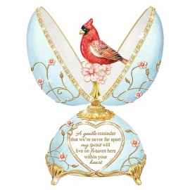 Bradford Heavenly Messenger Egg Music Box Handcrafted of Heirloom Porcelain 6.5"