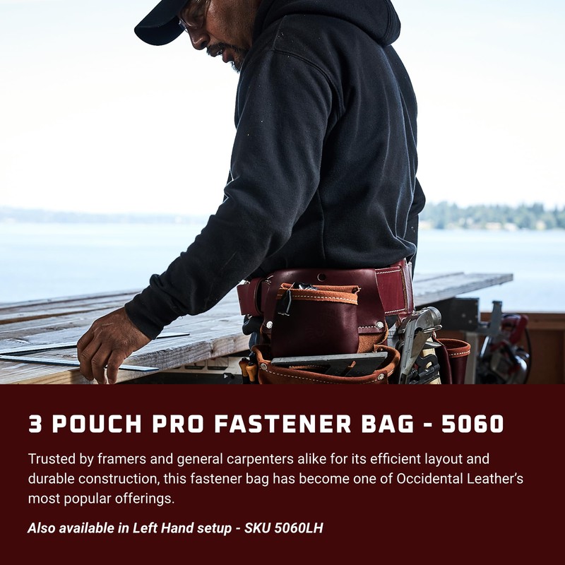 Occidental Leather 3 Pouch Pro Fastener Bag - Cafe -