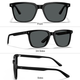 STGATN 2 Packs Retro Polarized Men's Sunglasses UV Protection for Driving Fishing Hiking Golf Outdoor Classic Sun Glasses