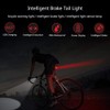 Intelligent Bike Taillights,Red LED Brake Taillight,USB-C Charging Smart Sensing Rear