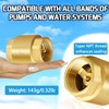 Boltigen 2PCS Solid Brass Spring Check Valve, 1/2 Inch NPT