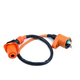 ANCLLO High Performance Racing Ignition Coil + 3 Electrode Spark Plug for GY6 50cc 80cc 125cc 150cc Moped Scooter ATV Go Kart