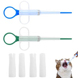 Fonyiunce Pack of 3 Pill Dispenser Cat, Pill Assist Cat, Reusable Pusher Syringe with Safety Soft Tip, Tablet Feede, Medication Feeder Pet, for Pet Care