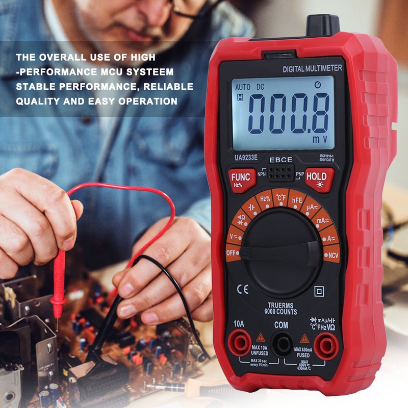 Multimeter Meter High Accurate Ammeter Industrial Electric Maintenance Table UA9233E