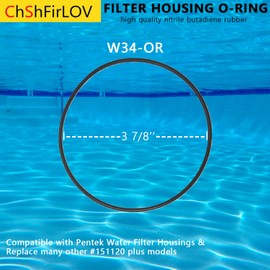W34-OR Water Filter O-Ring for American Plumber 4-1/8" x 3-7/8 x 1/8 Replacement Parts (2/Pack)