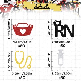 Nurse Graduation Confetti, 2024 Nurse Graduation Party Decorations, Big BSN Energy, Nursing School Grad Party Decor Supplies Gold Silver