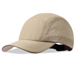 Oversize XXL Mens Quick Dry Baseball Cap for Big Head Cooling Breathable Mesh Sports Cap Lightweight Snapback Hat Black Khaki