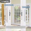 TPard Sliding Glass Patio Door Handle Replacement Set with Oak