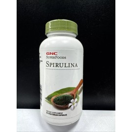 GNC SuperFoods Spirulina Whole Plant Powder - 90 Capsules - Exp. 05/2025* Sale *