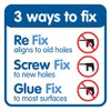 Croydex QM511941 Flexi-Fix Easy to Fit Cheadle Chrome Plated Square