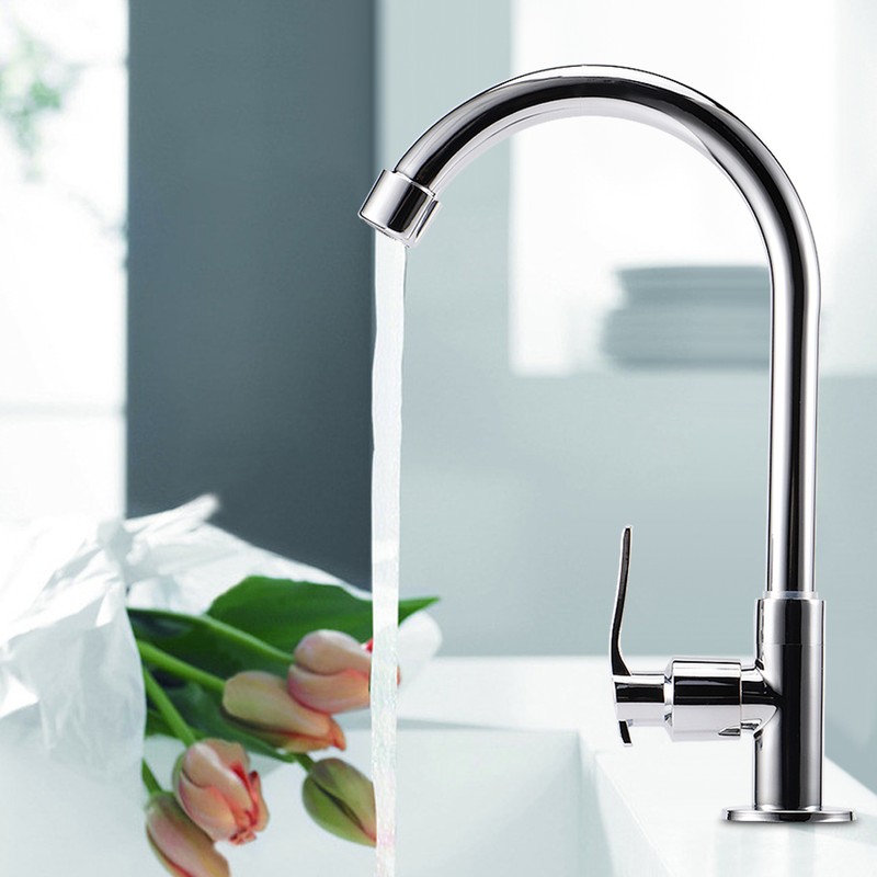 G1/2in Male Thread Zinc Alloy Kitchen Basin Sink Water Faucet
