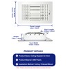 10"x6" Air Vent Cover Ceiling Register,LouanXpert Wall Vent Three-Way Plastic