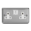 Varilight - 2 Gang 13 Amp Double Switched Socket Matt