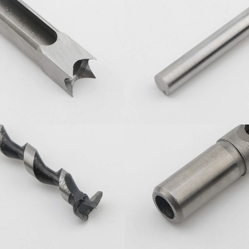Pxyelec 3 Piece Woodworking Square Hole Drill Bit Set Mortise