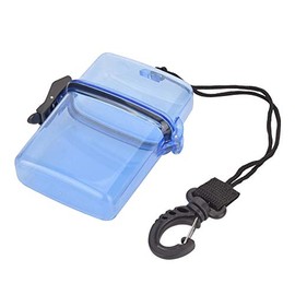 VGEBY Diving Seal Box, Underwater Plastic Transparent Floating Watertight Case Waterproof Diving Sealing Dry Storage Box with Rope Hook for Surfing Canoe Kayak(Transparent Blue)