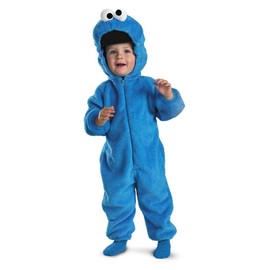 Disguise Costumes Cookie Monster Deluxe Two-Sided Plush Jumpsuit Costume, Medium (3T-4T)