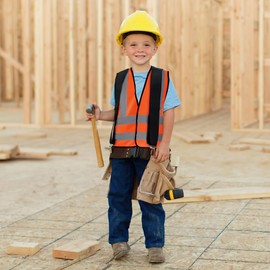 AYKRM Orange children High visibility viz vest kids reflective safety vest