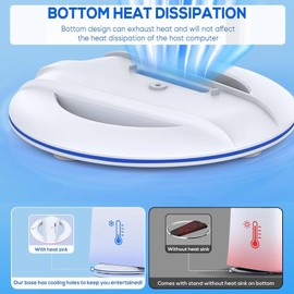 Game Console Vertical Stand for Slim Disc, Console RGB Cooling Base Stand Holder, LED Game Vertical Stand with 14 Light Mode for Slim Disc and Digital