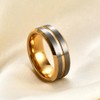 VanSabrina Tungsten Wedding Band Ring for Men Classic Silver 6mm