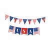 Alipis Independence Day Decor 2pcs American Flag Banner Patriotic Bunting